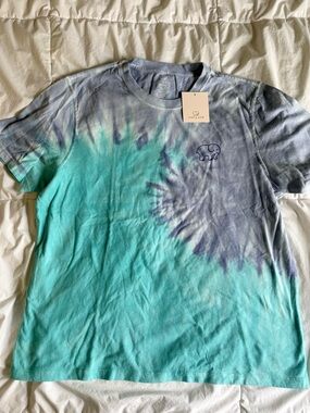 ivory ella Teal and Blue Tie-Dye Short Sleeve Tee